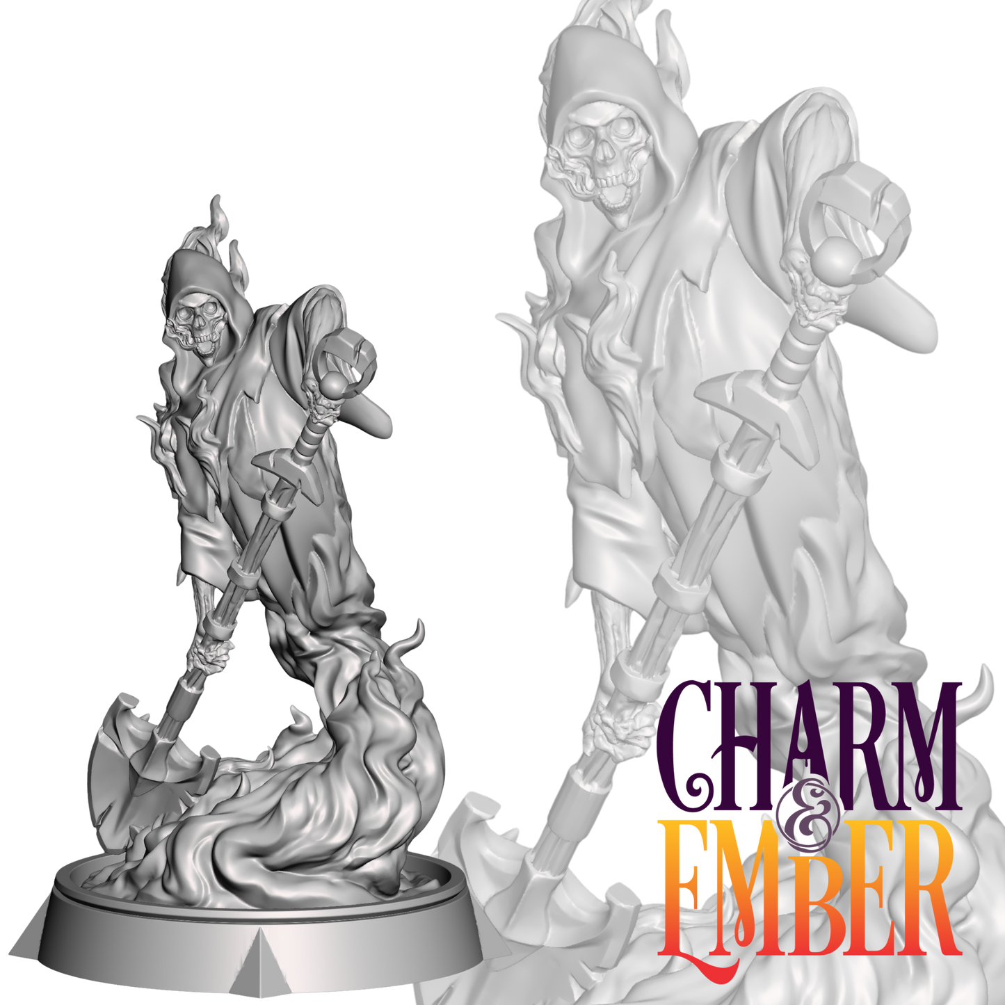 Bound to the grave he once tended, this undead digger now patrols the cemetery with cold, silent purpose