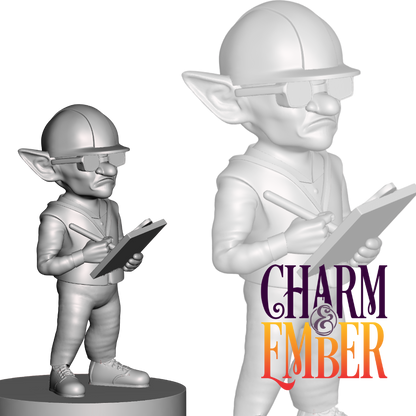 Goblin dungeon inspector, clipboard at the ready to take note of any mistakes