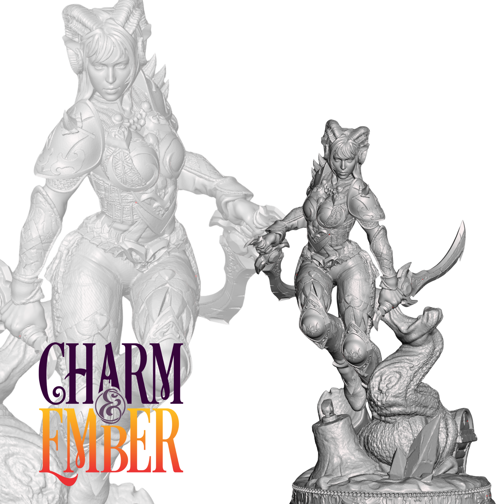 She’s got horns, blades, and a bone to pick with anyone who thinks they can beat her initiative roll.
