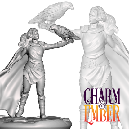 Ranger mini with a hawk perched on their arm
