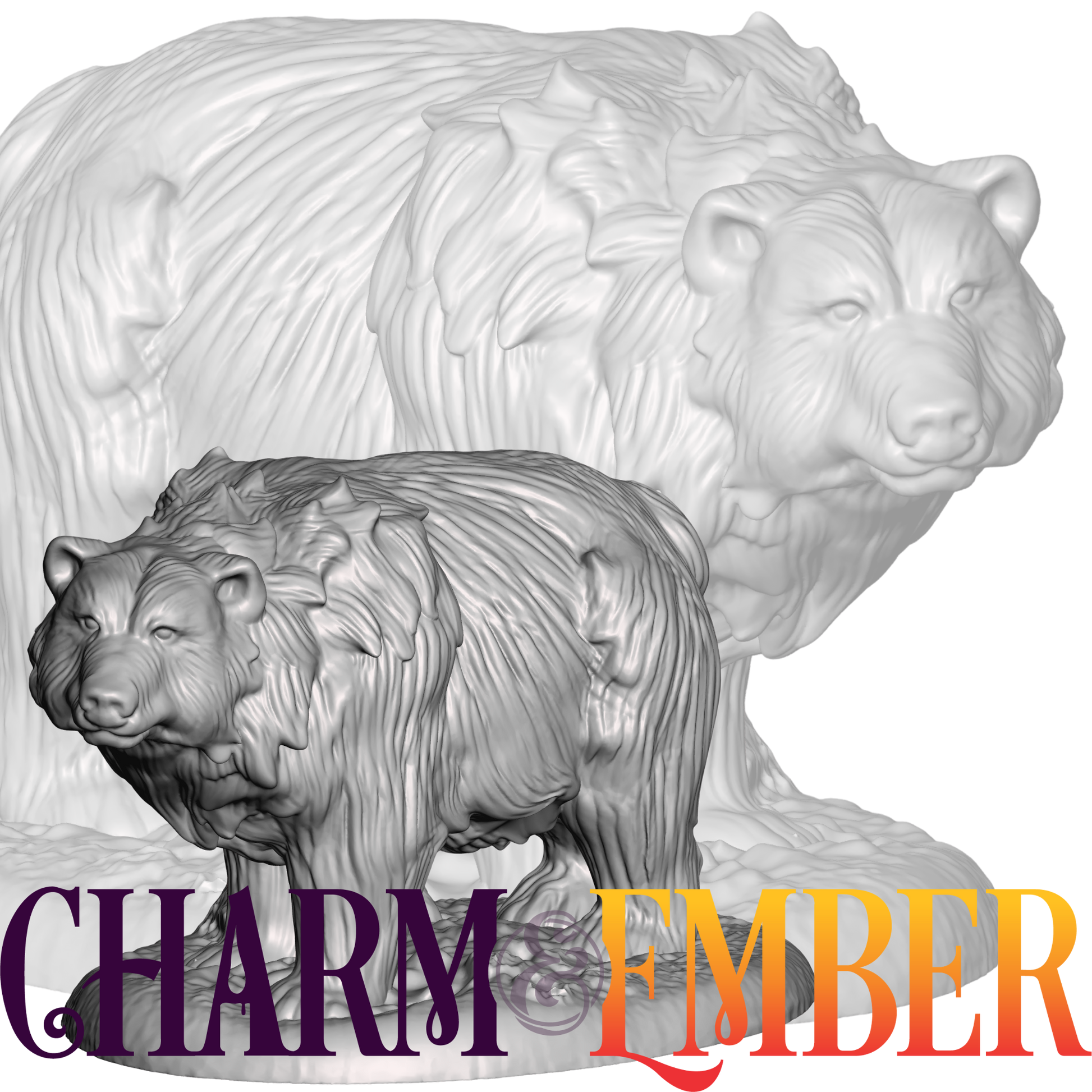 This bear would be great as a druidic companion, forest beast encounter, or enchanted guardian