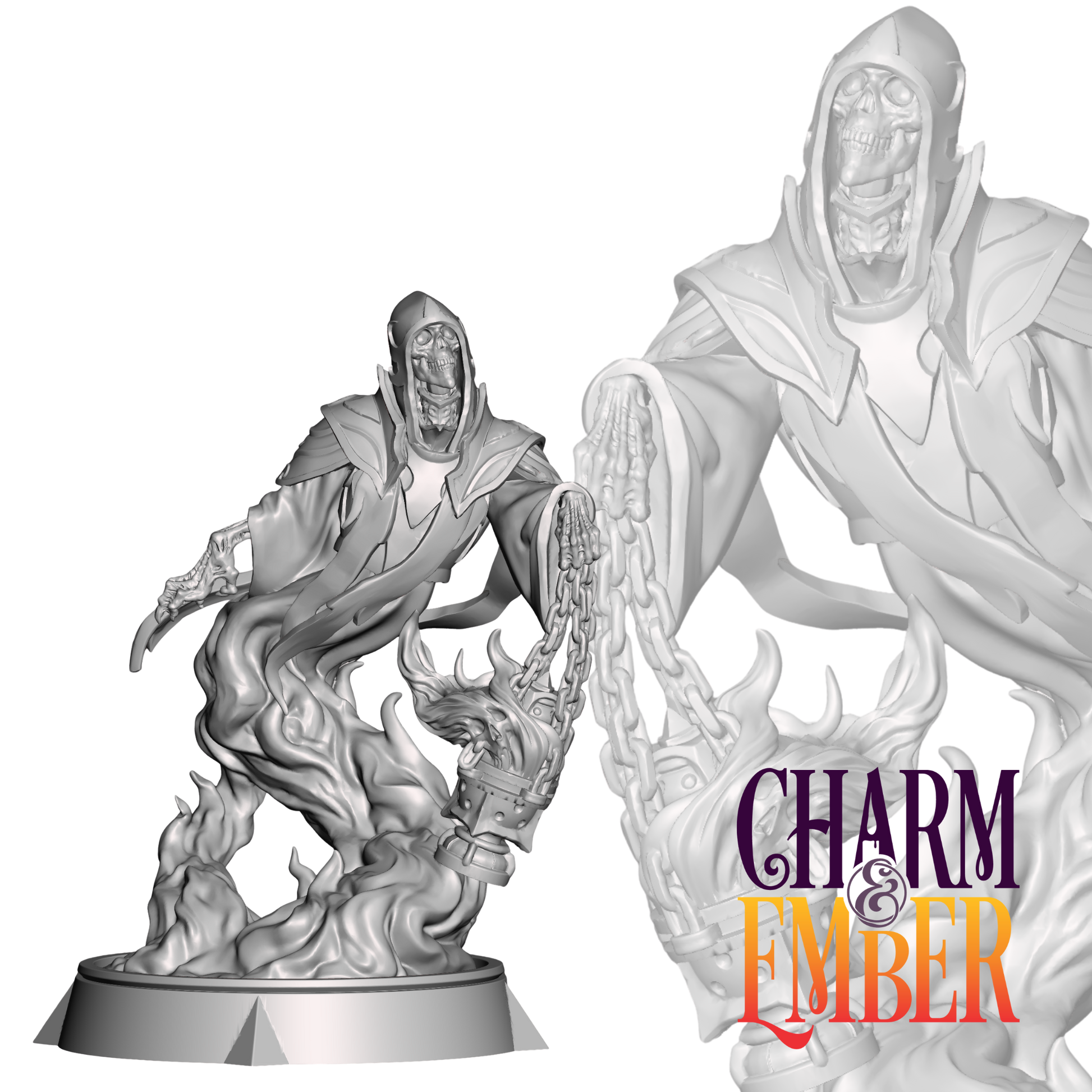 A silent specter drifts through the ruins, swinging a cursed censer that never stops burning