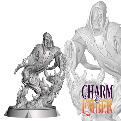 A silent specter drifts through the ruins, swinging a cursed censer that never stops burning