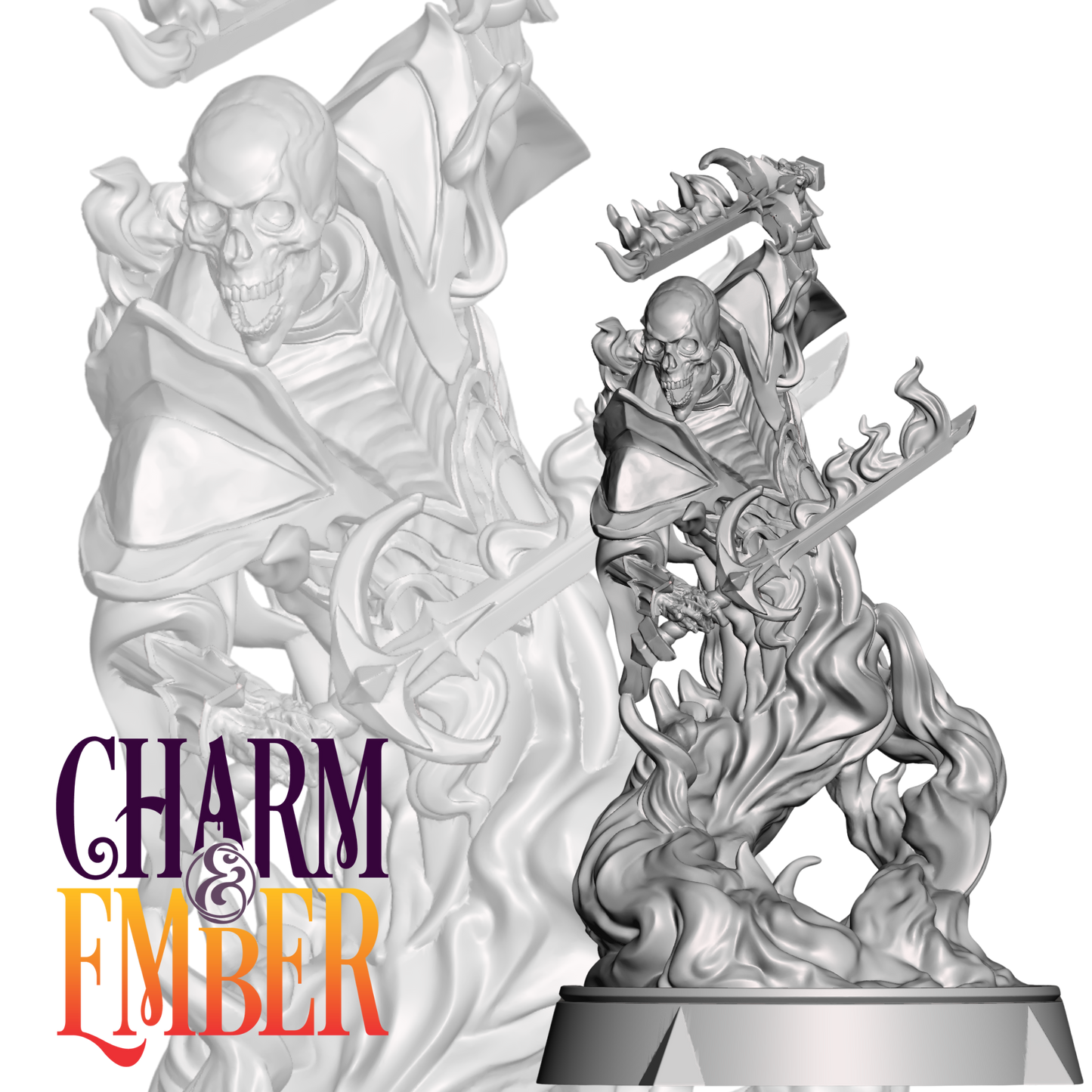 Once a royal guardian, now a cursed shade wielding blades of vengeance in the afterlife