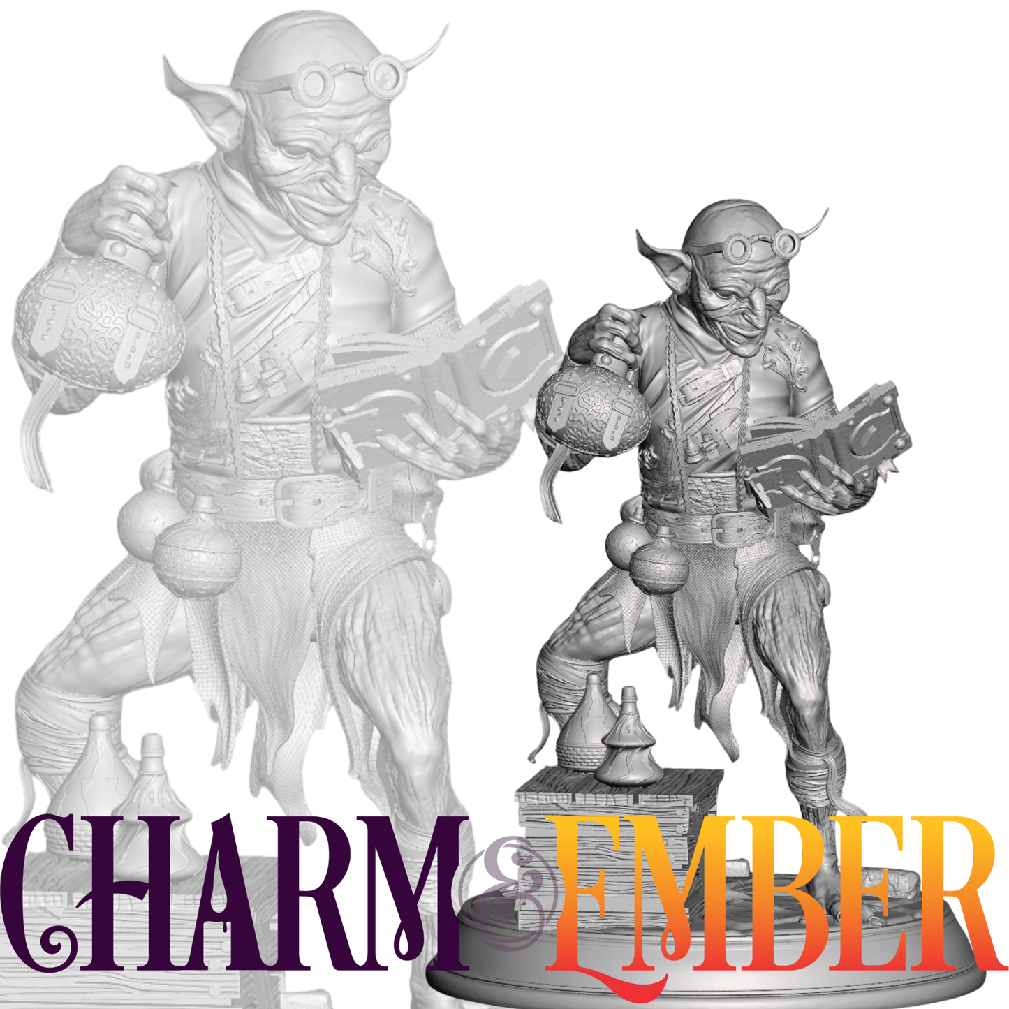Goblin potion-maker NPC, great for chaotic shops, enemy casters, or wild magical labs