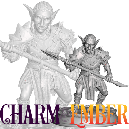 Goblin warlord or elite soldier, perfect for boss fights or tribal enforcers