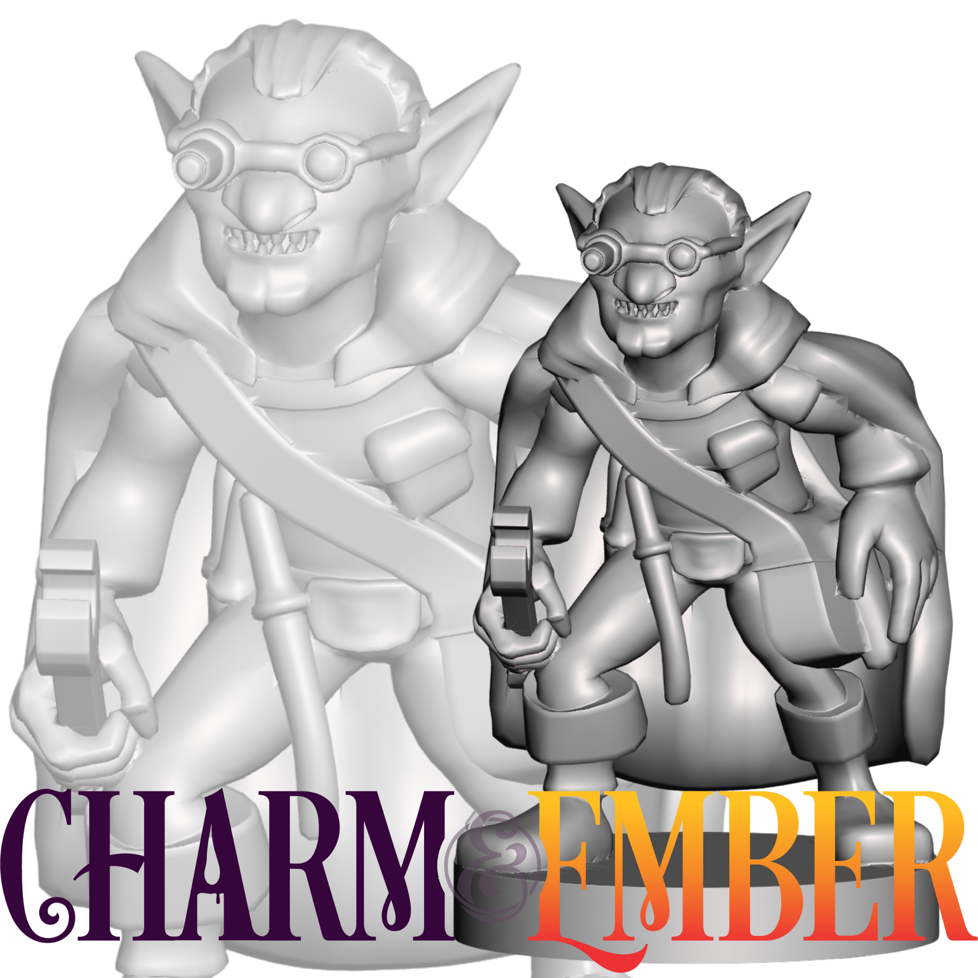 Goblin tinkerer NPC, ideal for traps, gadgets, or wild artificer schemes