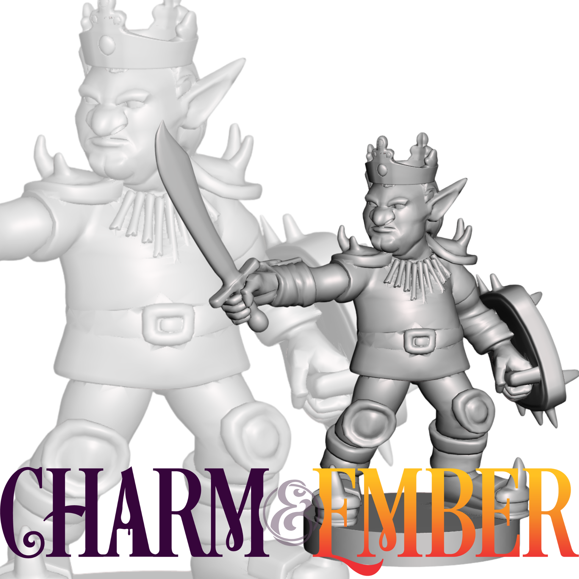 Goblin ruler or encounter boss mini, perfect for lair fights or tribal leaders