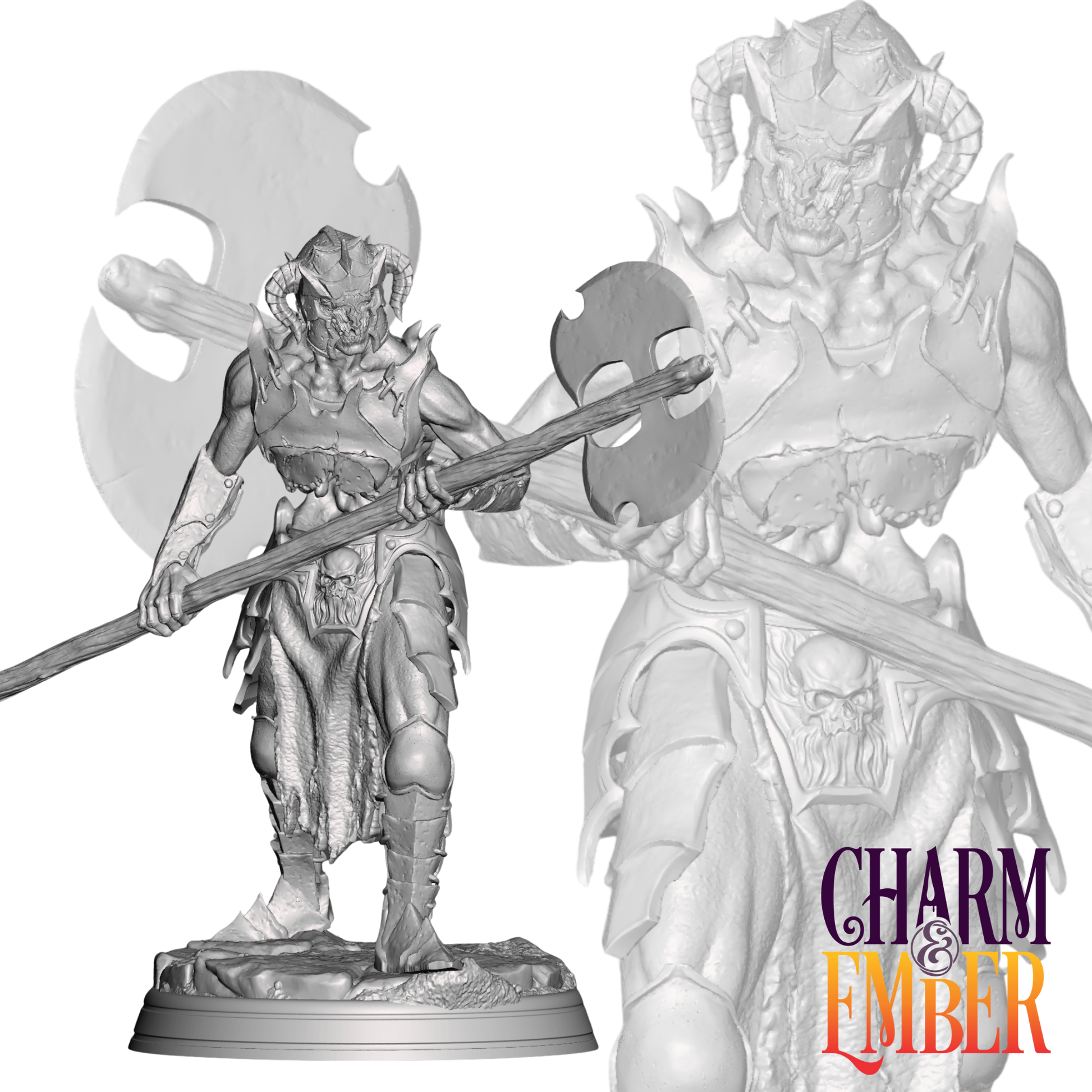 Forged in torment and bound by cursed steel, this skeletal juggernaut guards the throne of the damned