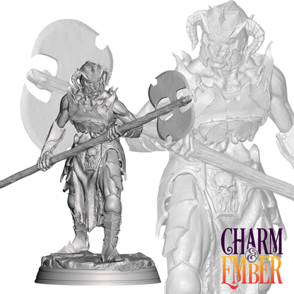Forged in torment and bound by cursed steel, this skeletal juggernaut guards the throne of the damned