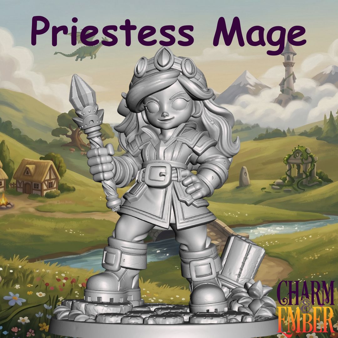 Elf princess holding a jeweled staff from the Young Adventurers Hero Pack 1